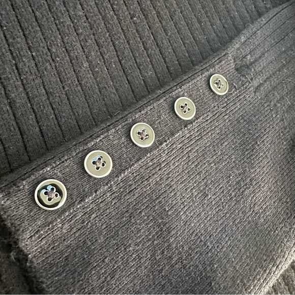 Talbots Black Ribbed Knit Turtleneck Sweater Long Sleeve, 2X - Picture 3 of 9